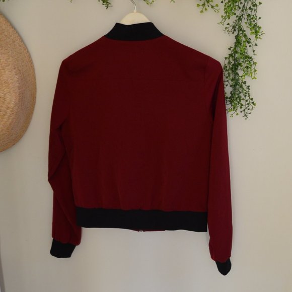 Mural Smooth Elastic Trimmed Bomber Baseball Jacket Womens Size XS - Picture 8 of 12